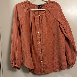 Rust orange blouse: GAP